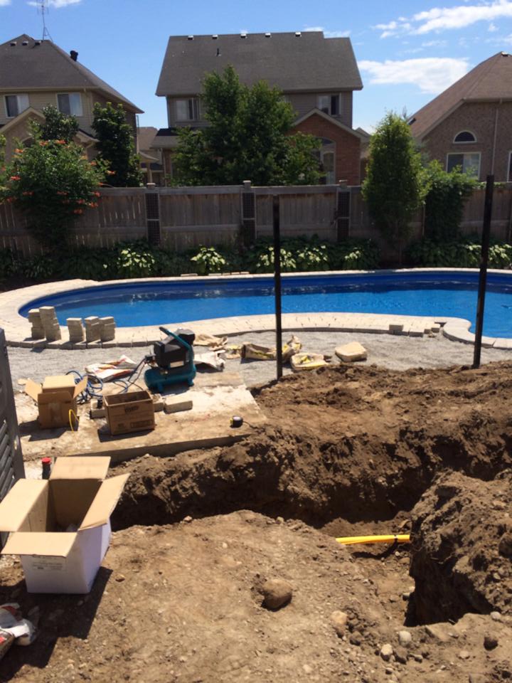 gas line for outdoor firepit & pool heater